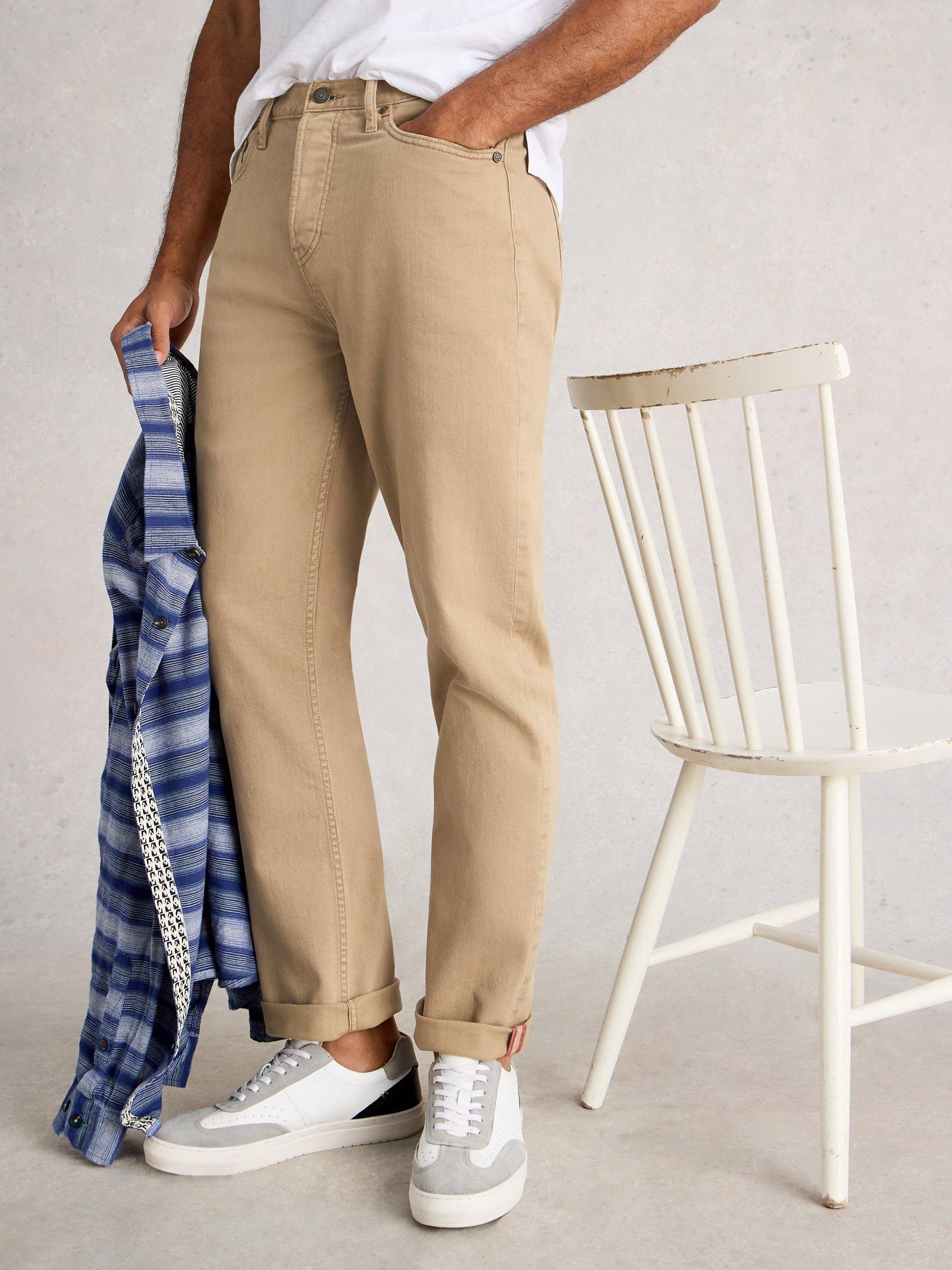 Product image 3 of 6, which shows White Stuff Eastwood Straight Cut Jeans, Light Natural, 38 R