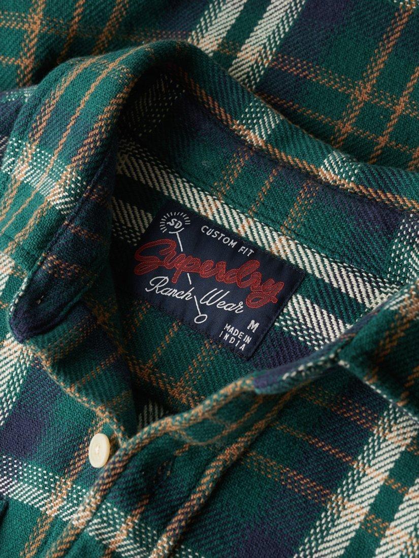 Product image 5 of 5, which shows Superdry Oversized Check Shirt, Merchant Check Green, L