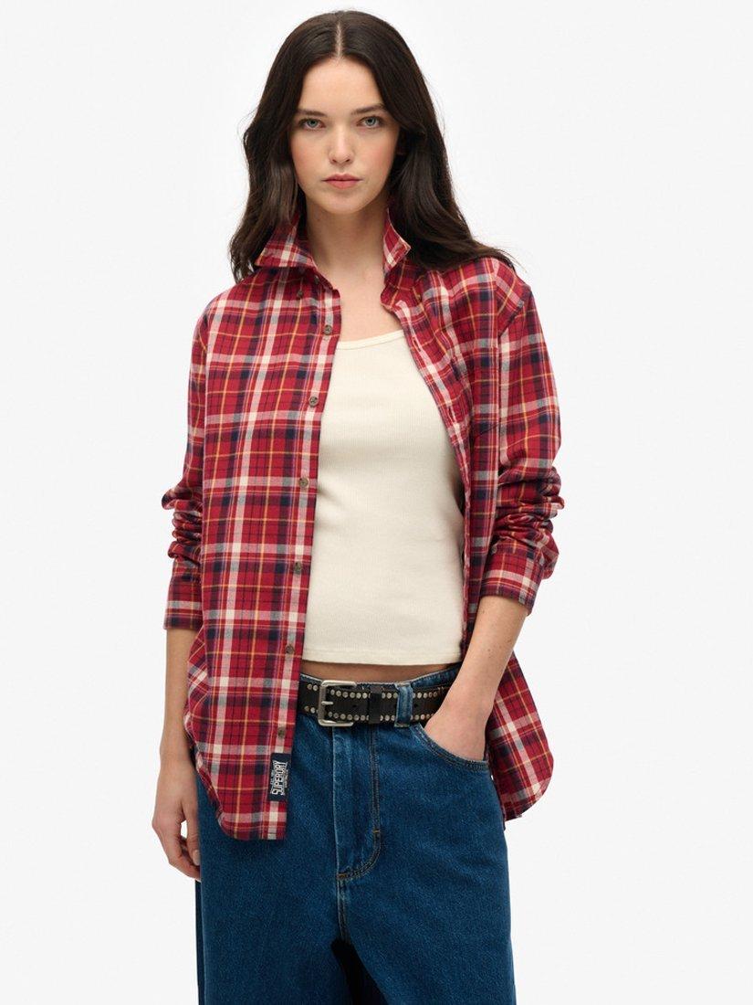 Product image 1 of 5, which shows Superdry Oversized Check Shirt, Montauk Check, L