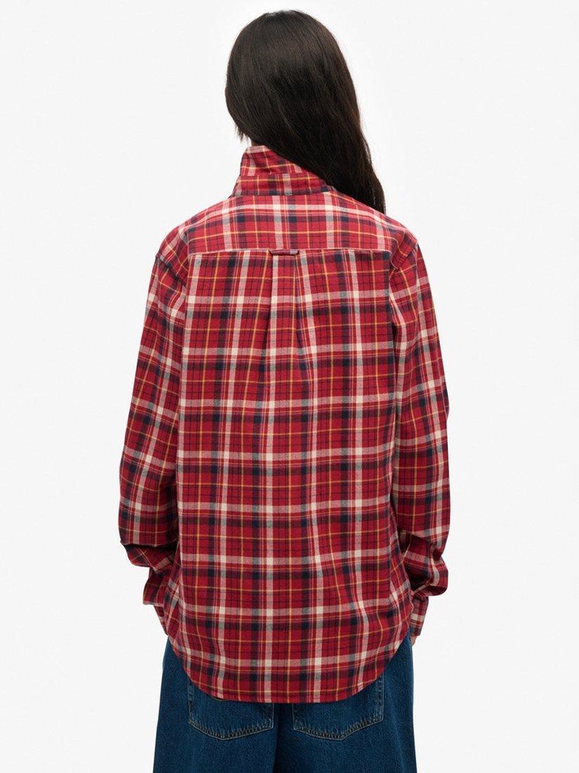 Product image 2 of 5, which shows Superdry Oversized Check Shirt, Montauk Check, L