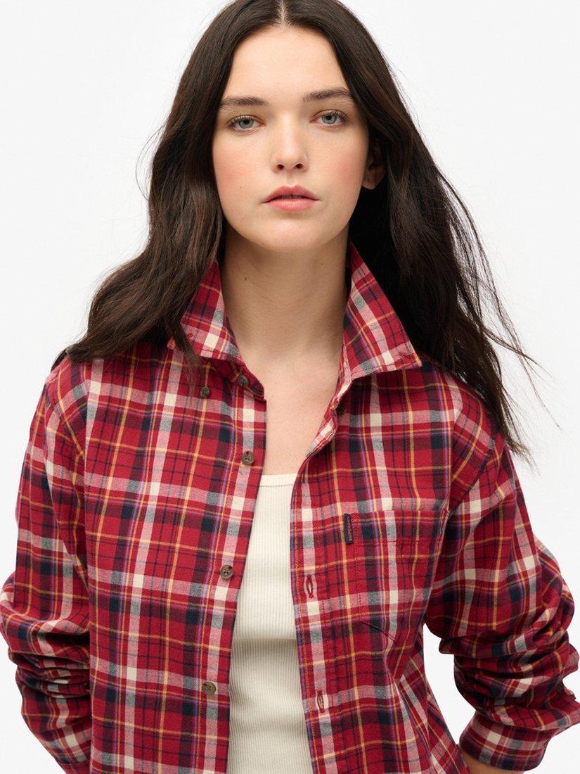 Product image 4 of 5, which shows Superdry Oversized Check Shirt, Montauk Check, L