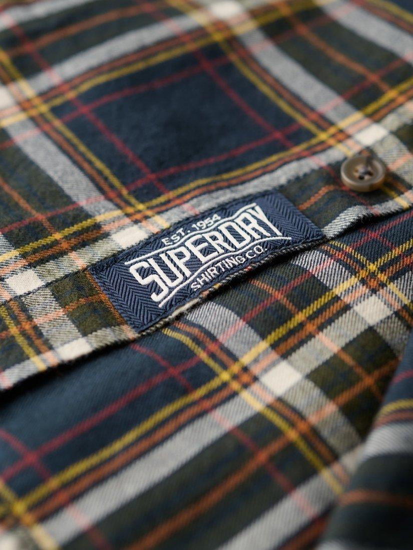 Product image 4 of 6, which shows Superdry Oversized Check Shirt, Bryce Check Navy, L