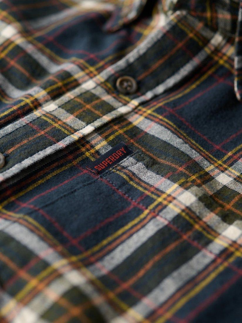 Product image 6 of 6, which shows Superdry Oversized Check Shirt, Bryce Check Navy, L