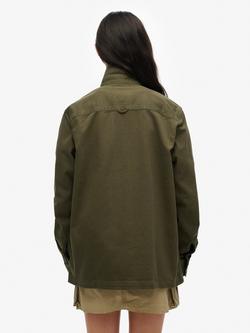 Superdry Oversized Shirt, Olive Khaki - view 2, Olive Khaki