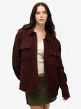 Superdry Oversized Shirt, Bitter Chocolate Brown