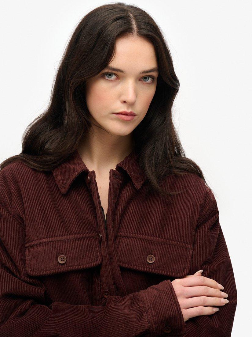 Product image 4 of 5, which shows Superdry Oversized Shirt, Bitter Chocolate Brown, L