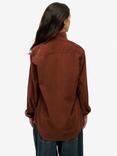 Superdry Oversized Cord Shirt, Potting Soil Brown