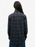 Superdry Oversized Check Shirt, Montauk Check Navy