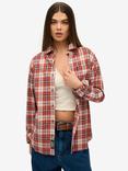 Superdry Oversized Check Shirt, Frontier Check White