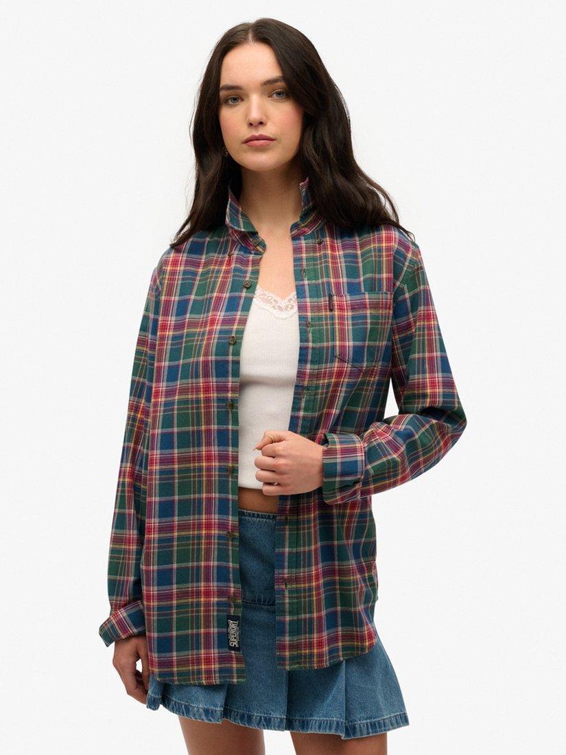 Product image 1 of 5, which shows Superdry Oversized Check Shirt, Upstate Check/Multi, L