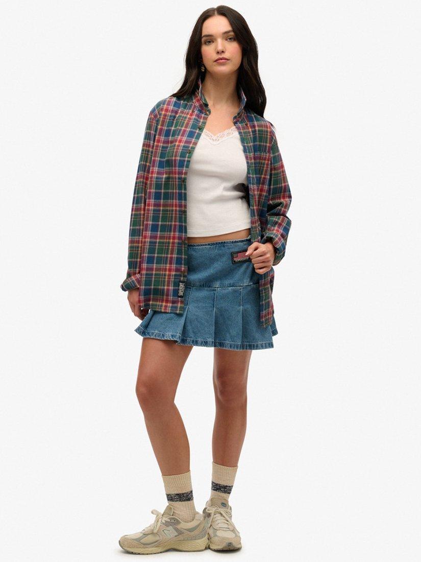 Product image 3 of 5, which shows Superdry Oversized Check Shirt, Upstate Check/Multi, L