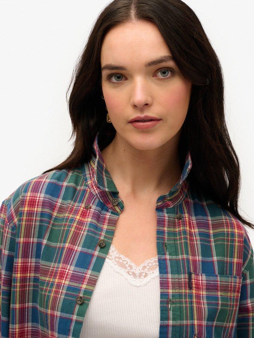 Product image 4 of 5, which shows Superdry Oversized Check Shirt, Upstate Check/Multi, L