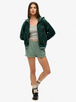 Superdry Athletic Essentials Embroidered Shorts, Laurel Khaki, Laurel Khaki