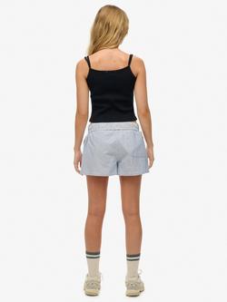 Superdry Stripe Elasticated Shorts, Azure Blue - view 2, Azure Blue