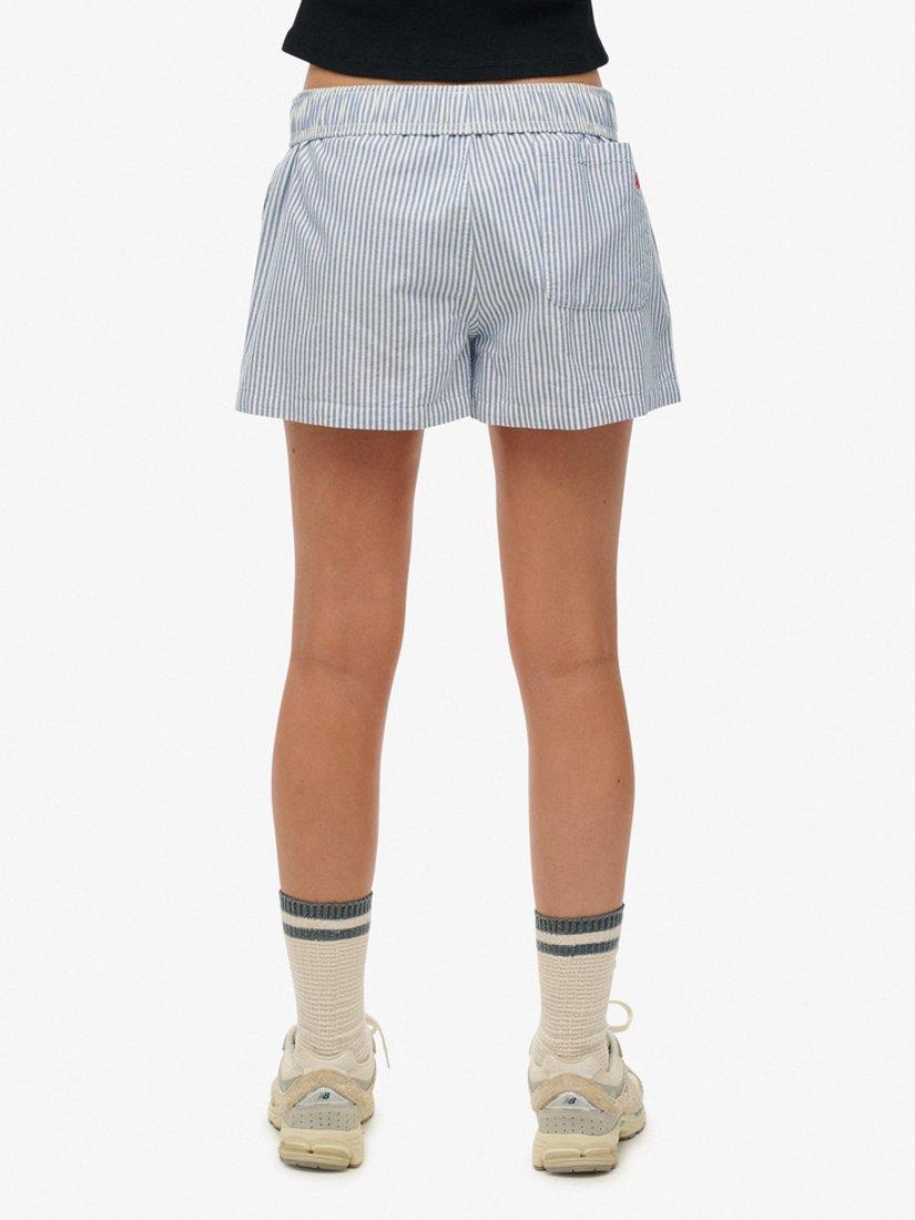 Product image 5 of 5, which shows Superdry Stripe Elasticated Shorts, Azure Blue, 6