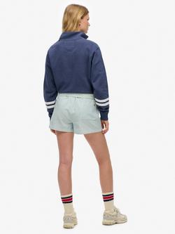 Superdry Stripe Boxer Style Shorts, Peppermint Chalk - view 2, Peppermint Chalk