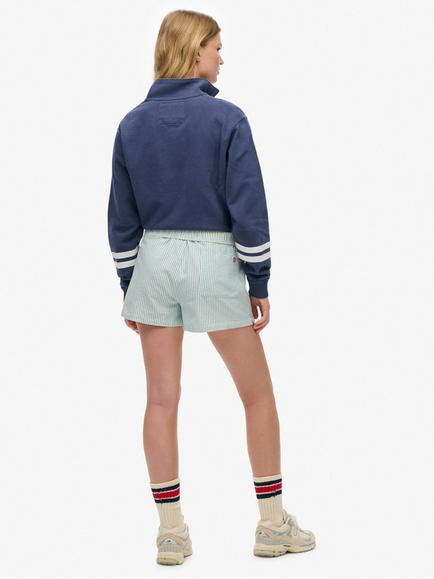 Superdry Stripe Boxer Style Shorts, Peppermint Chalk - view 2, Peppermint Chalk