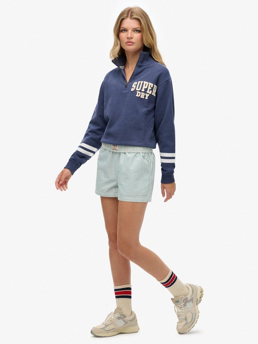 Product image 3 of 5, which shows Superdry Stripe Boxer Style Shorts, Peppermint Chalk, 6