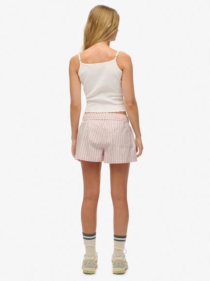 Superdry Stripe Boxer Style Shorts, Suffolk Pink - view 2, Suffolk Pink