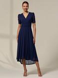 Jolie Moi Petite Puff Sleeve Midi Dress, Navy