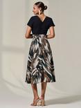 Jolie Moi Two Tone Midaxi Dress, Black