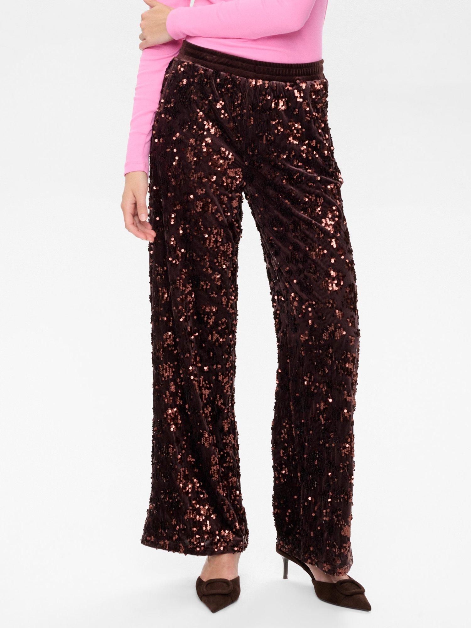 Product image 1 of 7, which shows Numph Nukimsi Straight Tailored Trousers, Black Coffee, XS