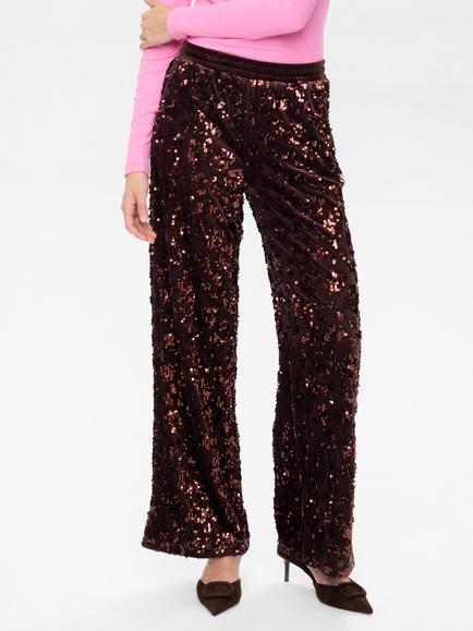 Numph Nukimsi Straight Tailored Trousers, Black Coffee