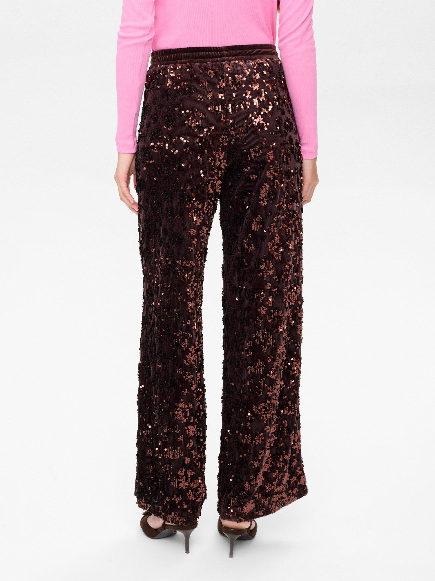 Product image 2 of 7, which shows Numph Nukimsi Straight Tailored Trousers, Black Coffee, XS