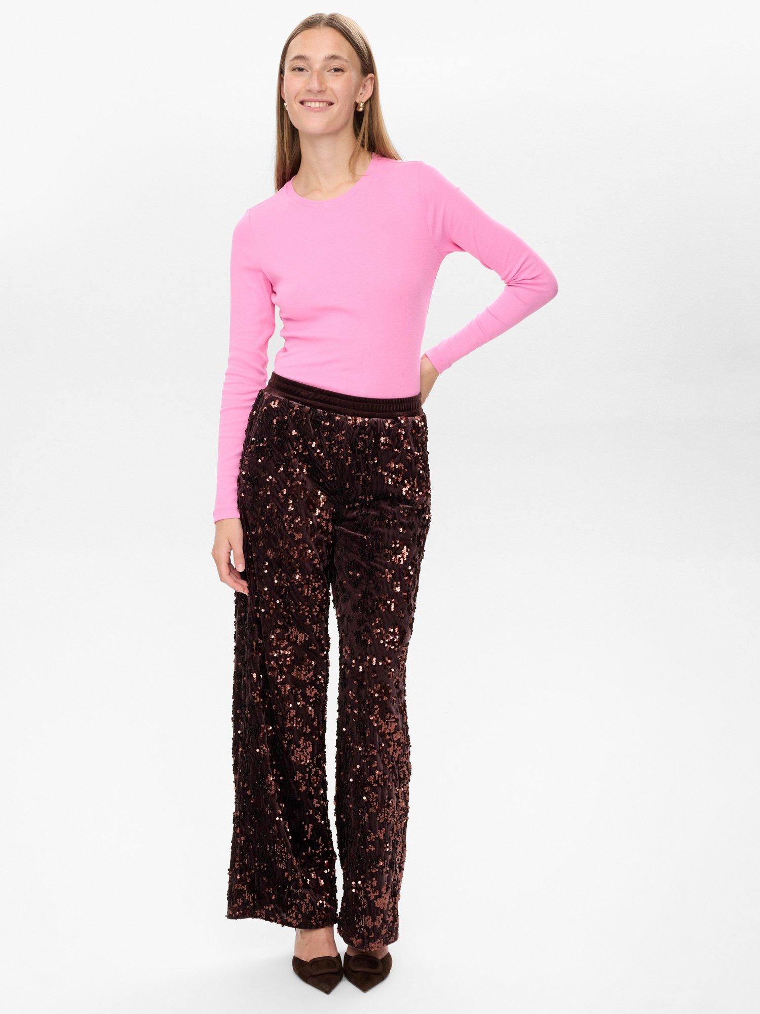 Product image 3 of 7, which shows Numph Nukimsi Straight Tailored Trousers, Black Coffee, XS