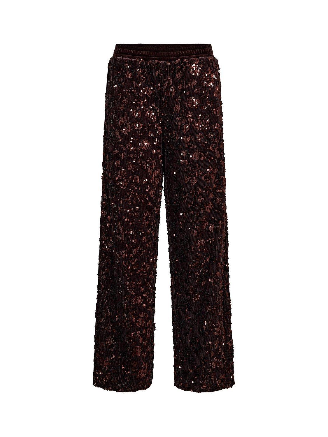 Product image 6 of 7, which shows Numph Nukimsi Straight Tailored Trousers, Black Coffee, XS