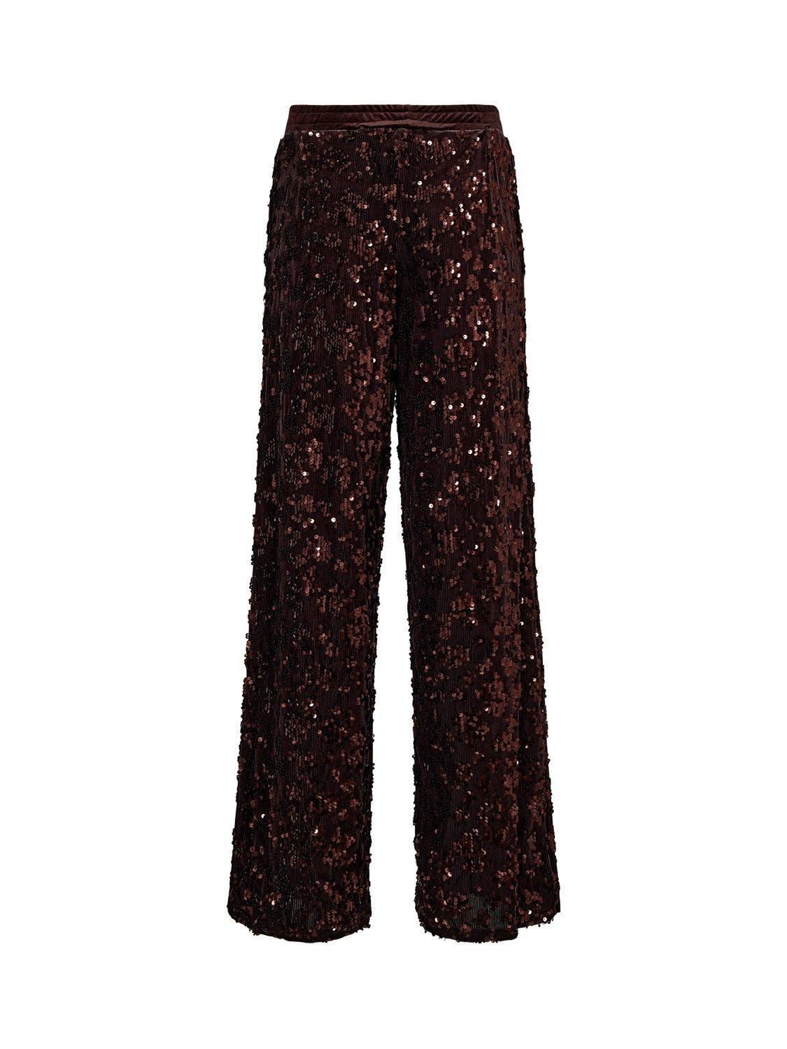 Product image 7 of 7, which shows Numph Nukimsi Straight Tailored Trousers, Black Coffee, XS