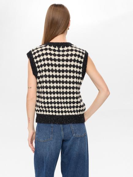Numph Nubila Sleeveless V Neck Vest - view 2, Caviar