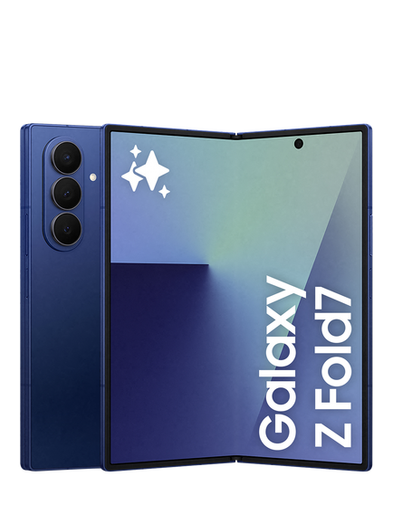 Samsung Galaxy Z Fold7, 5G Foldable Smartphone, 8", Galaxy AI, 5G, SIM Free, Blue Shadow