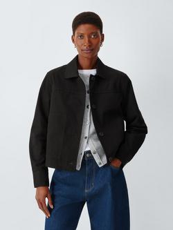 John Lewis Cotton Twill Utility Jacket, Black