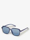 Superdry Oversized Square Sunglasses, Lavender/Purple