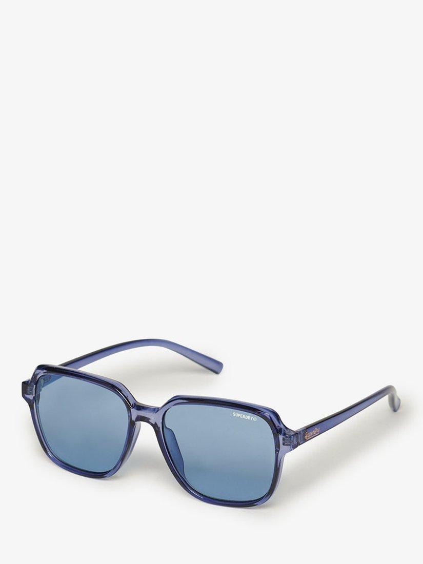 Product image 1 of 4, which shows Superdry Oversized Square Sunglasses, Lavender/Purple