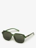 Superdry Oversized Square Sunglasses, Khaki