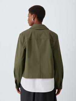 John Lewis Cotton Twill Utility Jacket - view 2, Khaki