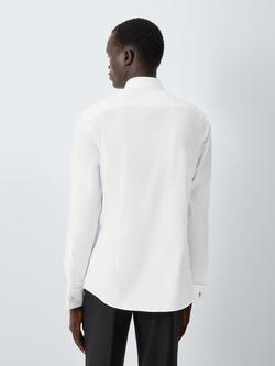 John Lewis Marcella Wing Collar Double Cuff Slim Fit Cotton Dress Shirt, White - view 2, White