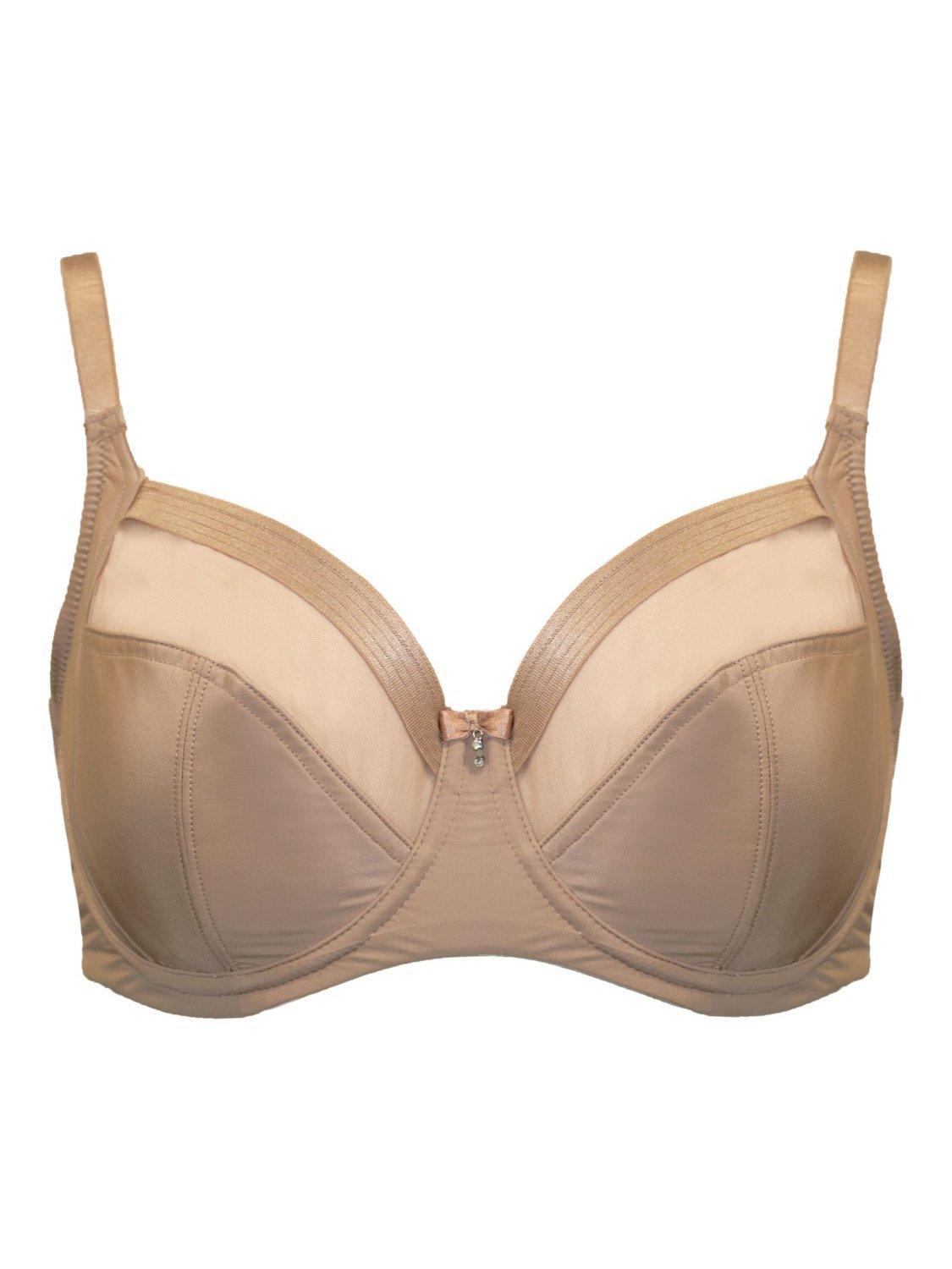 Product image 7 of 8, which shows Pour Moi Viva Luxe Non-Padded Side Support Bra, Toffee, 32DD