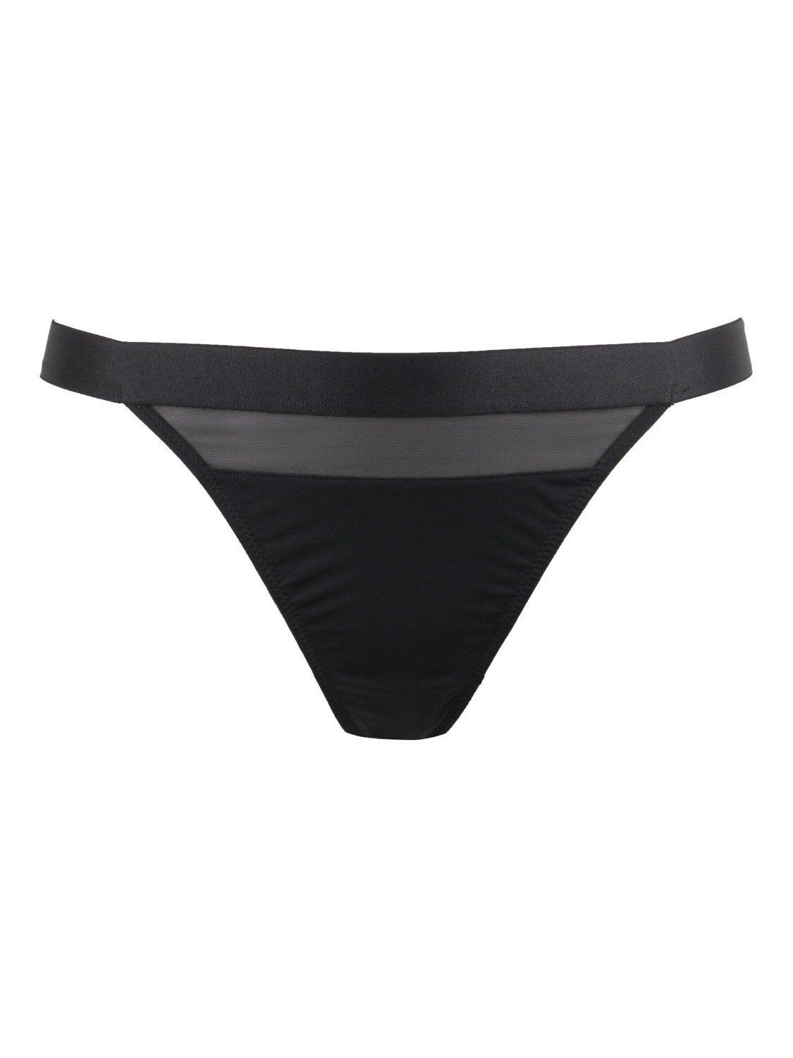Product image 5 of 6, which shows Pour Moi India High Leg Thong, Black, 8