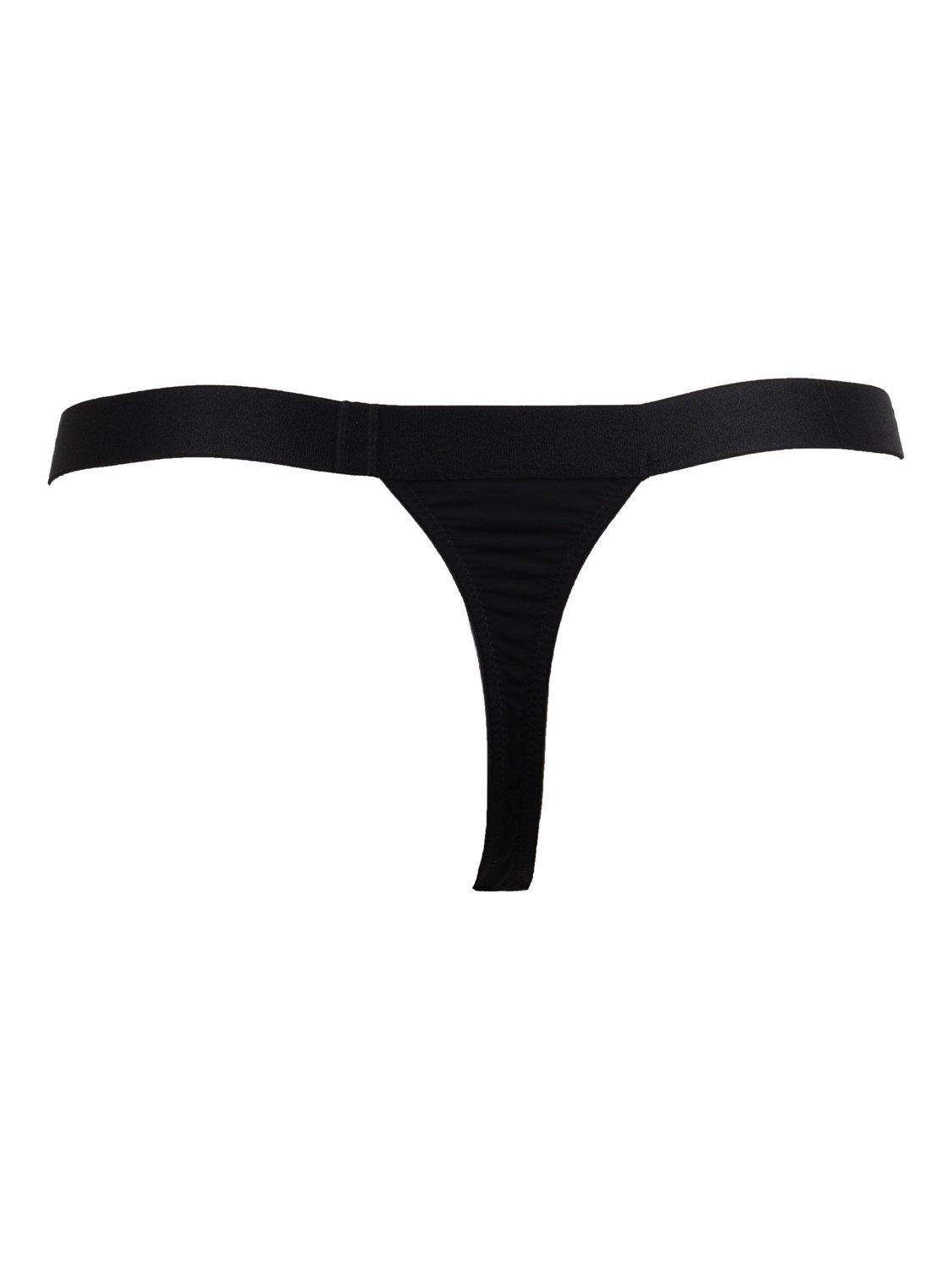 Product image 6 of 6, which shows Pour Moi India High Leg Thong, Black, 8