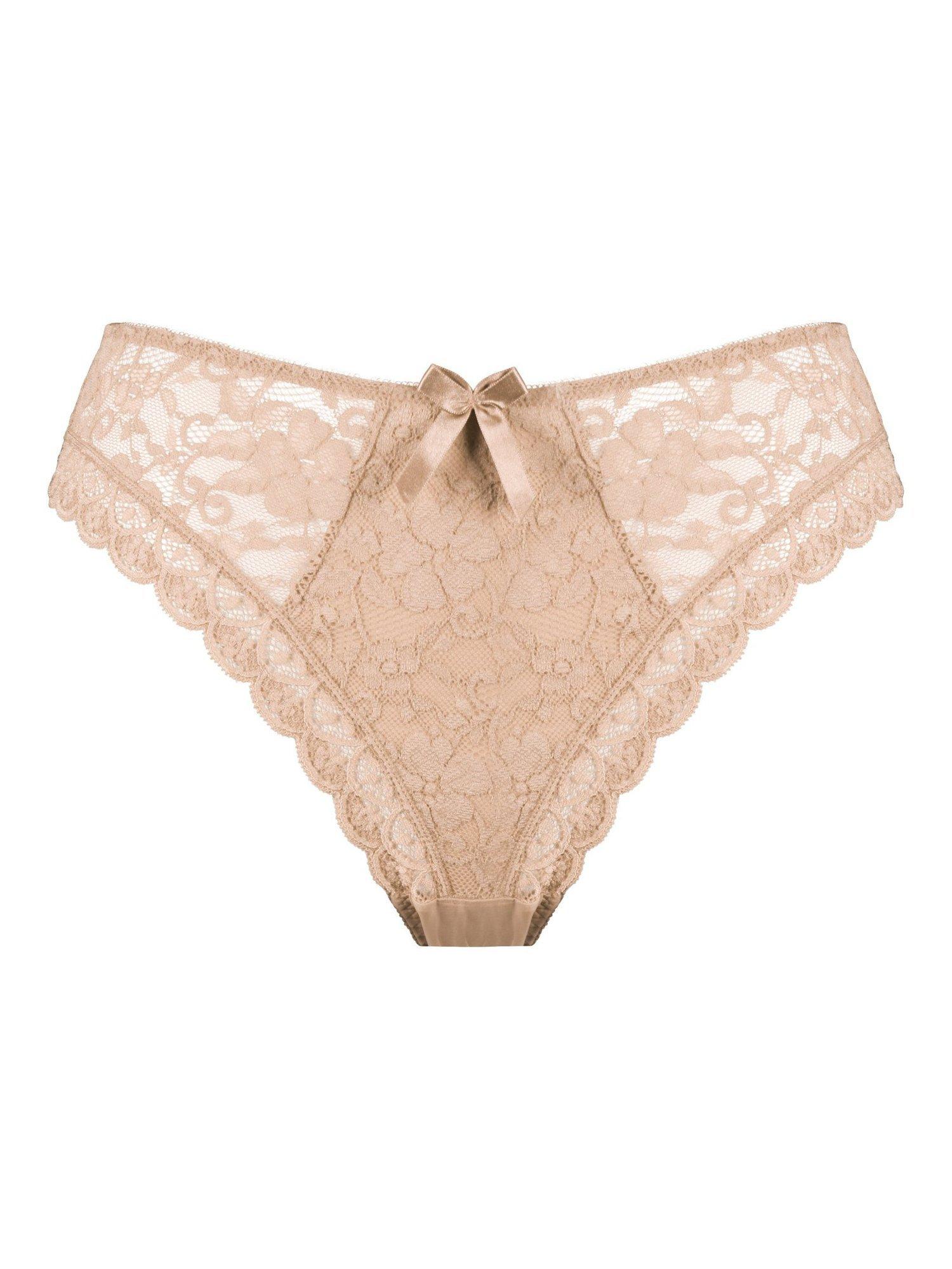 Product image 6 of 7, which shows Pour Moi Rebel High Leg Knickers, Almond, 8