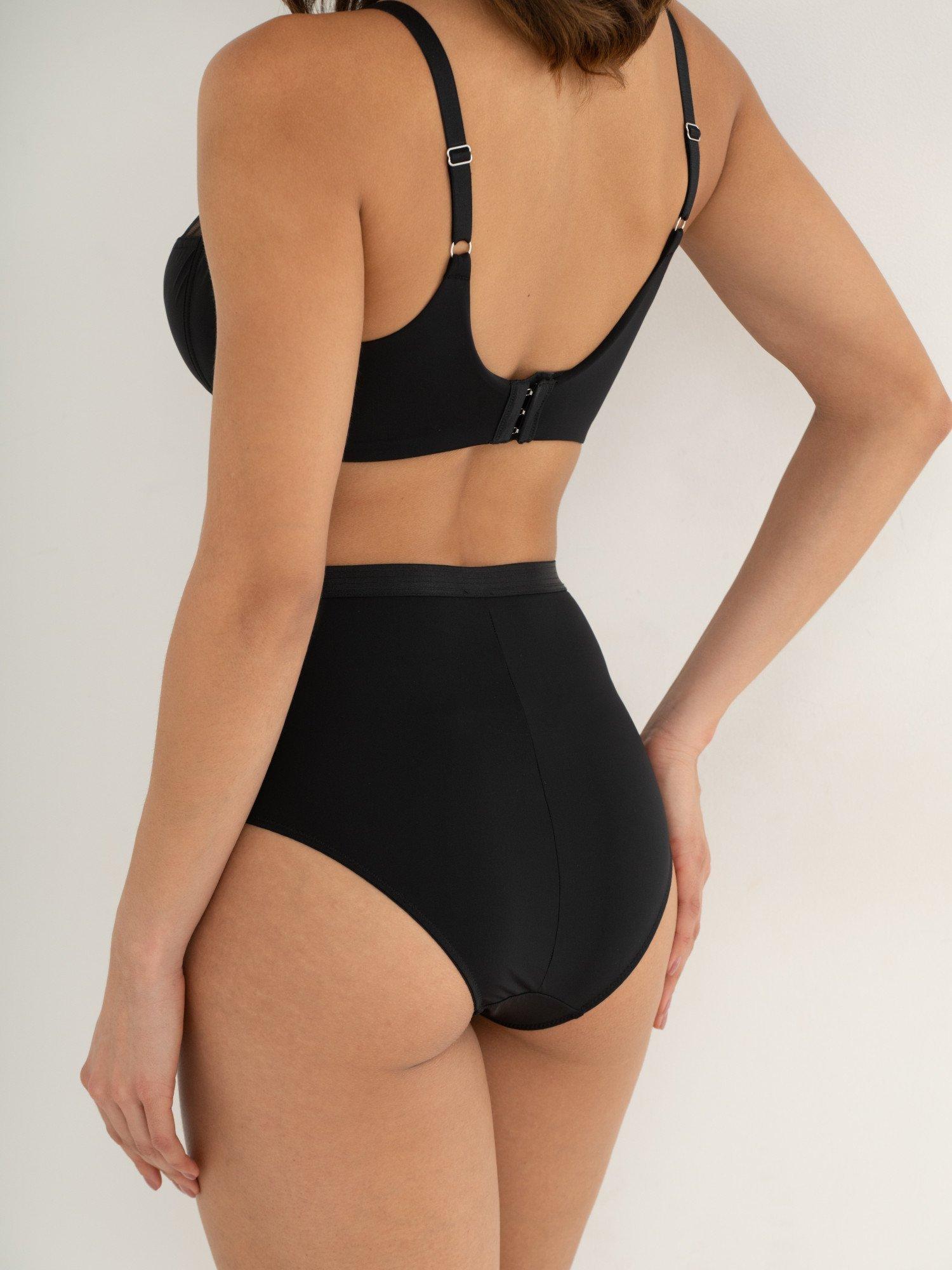 Product image 6 of 9, which shows Pour Moi Viva Luxe High Waist Light Control Knickers, Black, 8