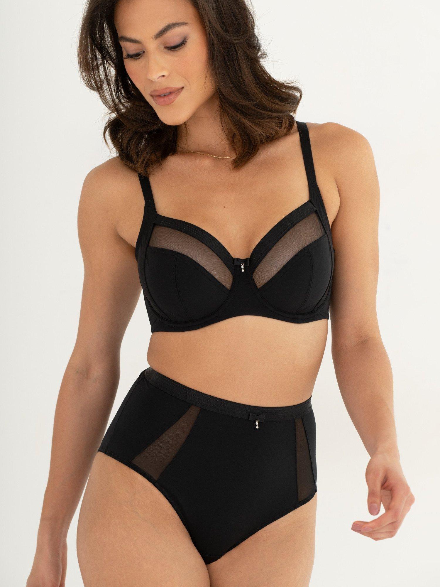 Product image 7 of 9, which shows Pour Moi Viva Luxe High Waist Light Control Knickers, Black, 8