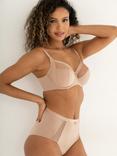 Pour Moi Viva Luxe High Waist Light Control Knickers, Toffee
