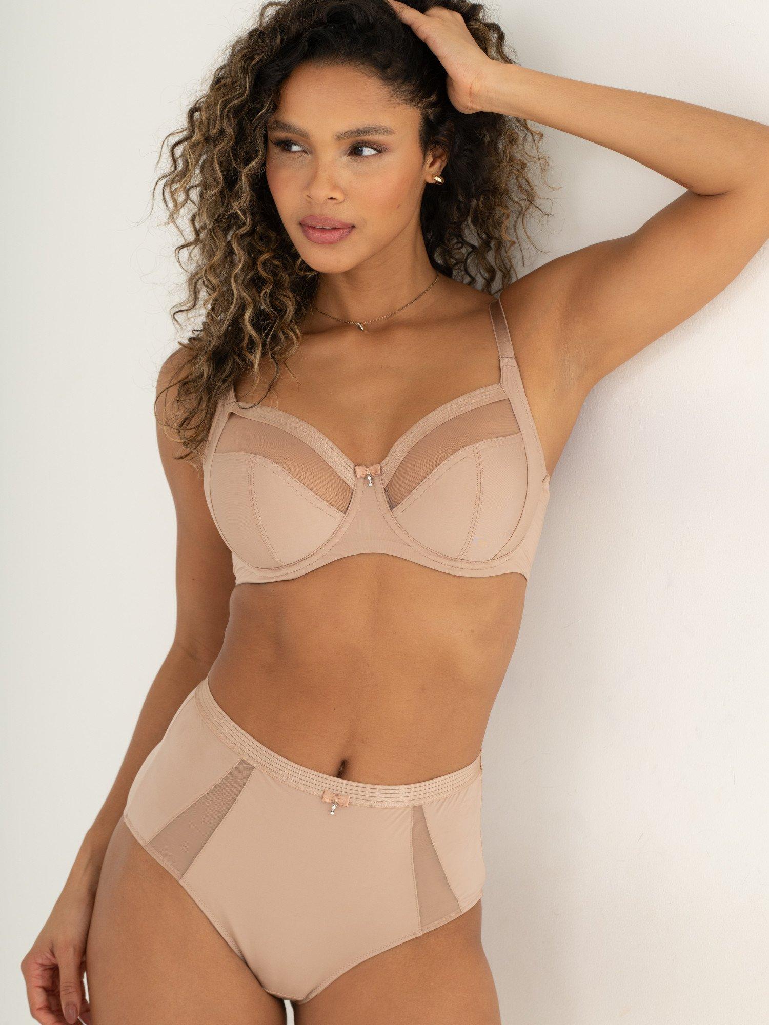 Product image 5 of 7, which shows Pour Moi Viva Luxe High Waist Light Control Knickers, Toffee, 8