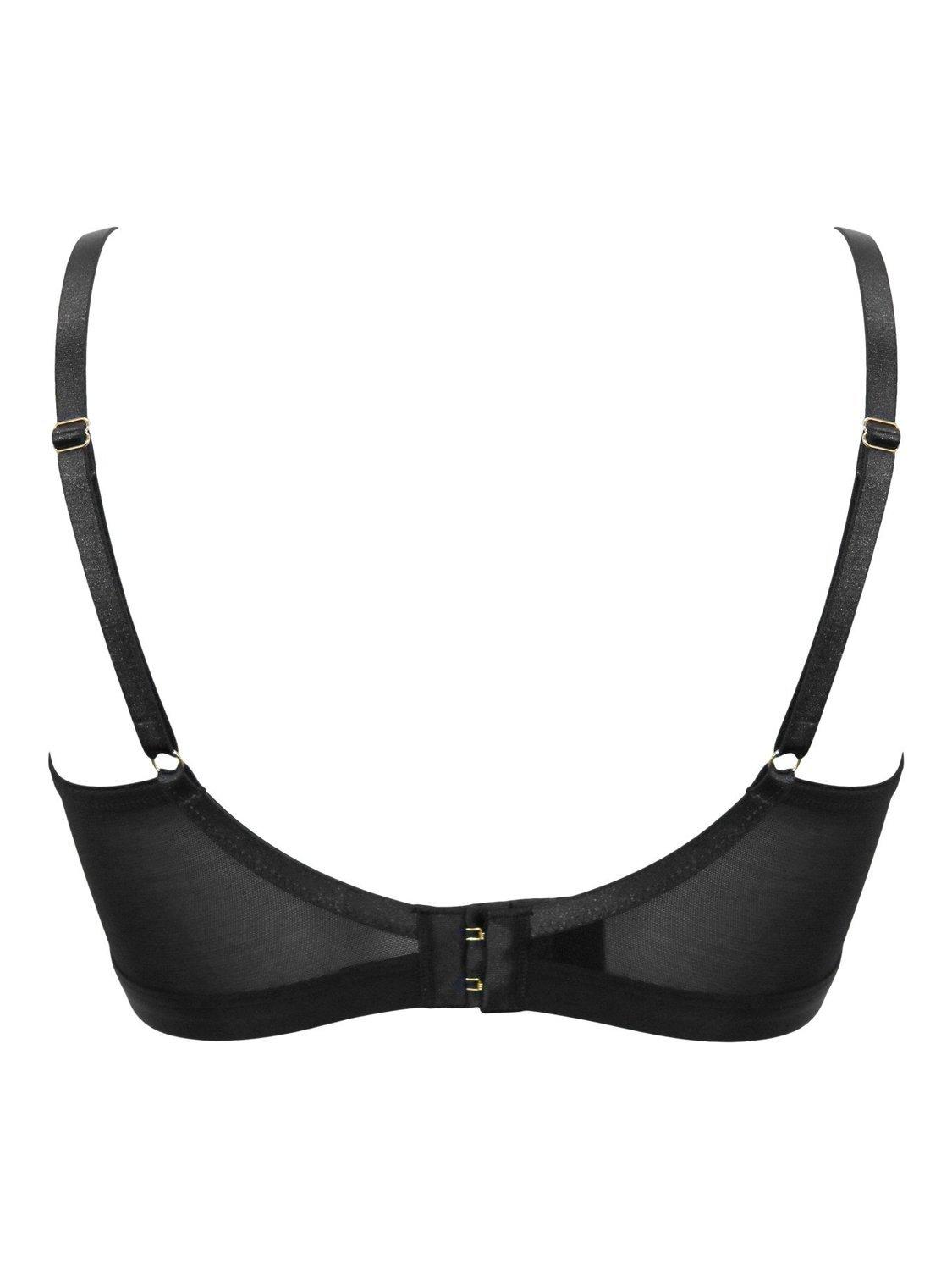 Product image 7 of 7, which shows Pour Moi Geo Sculpt Non-Padded Full Cup Bra, Black, 32D