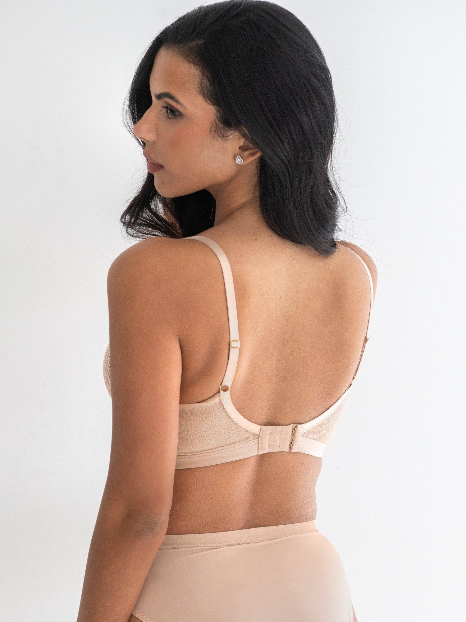 Product image 5 of 7, which shows Pour Moi Geo Sculpt Non-Padded Full Cup Bra, Toffee, 32D