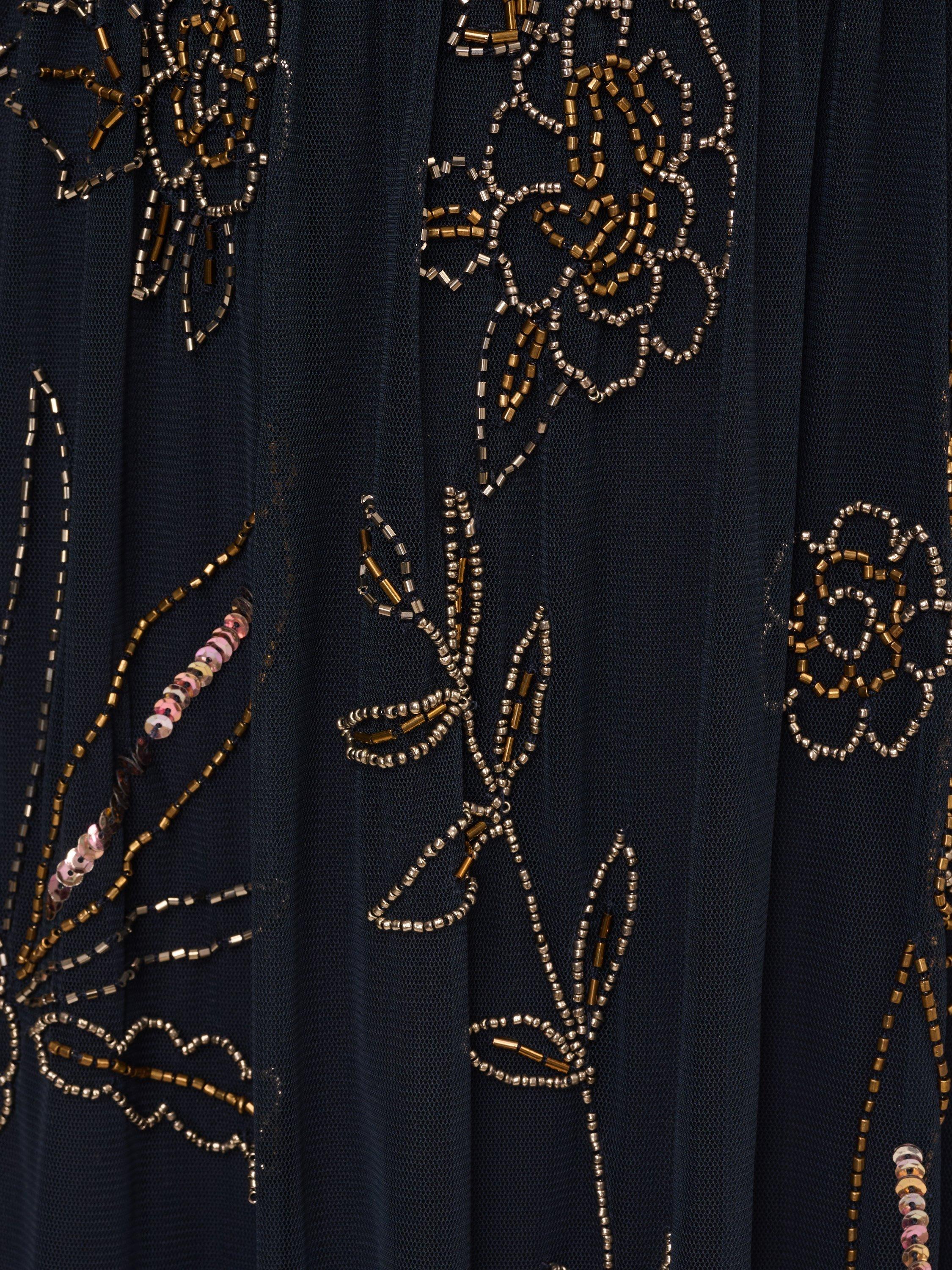 Product image 6 of 6, which shows Adrianna Papell Floral Beaded Mesh Maxi Dress, Midnight/Multi, 6